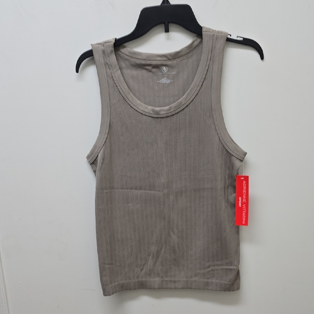 ADRIENNE VITTADINI Taupe Tank Top - Size L/XL
